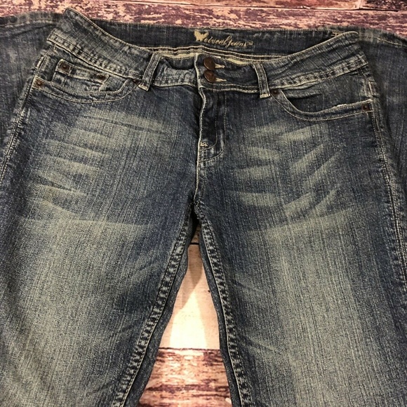 Wet Seal Jeans Distressed Jeans Size 7 Boot Cut - Picture 2 of 6
